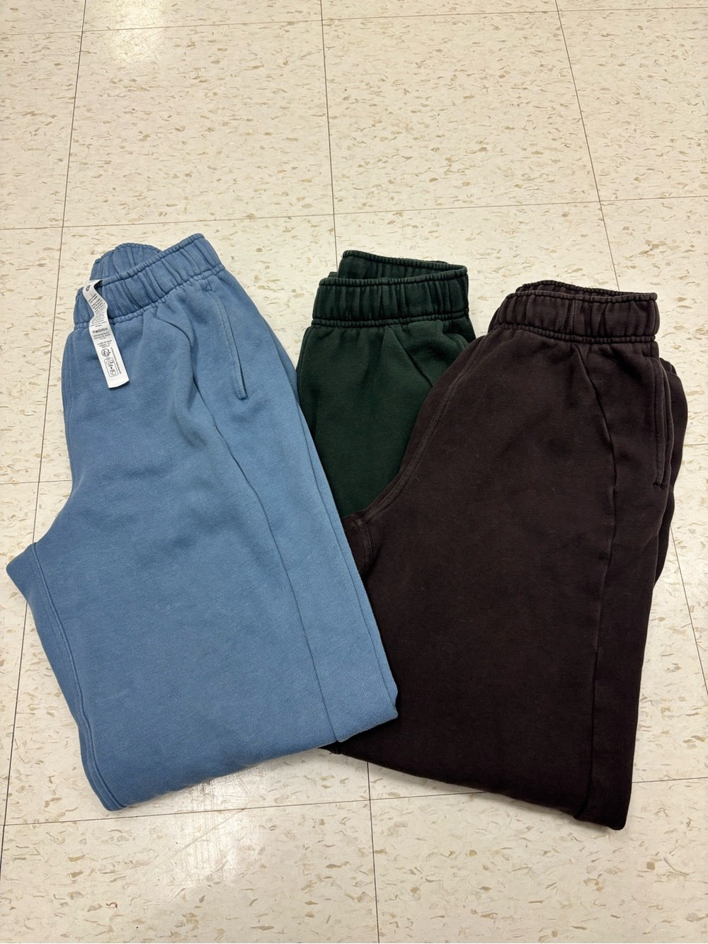 Lululemon Sweatpants Bundle | 3-Piece | Blue, Green & Brown